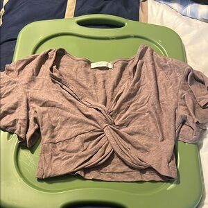 Women's Mauve Twist-Front Top
